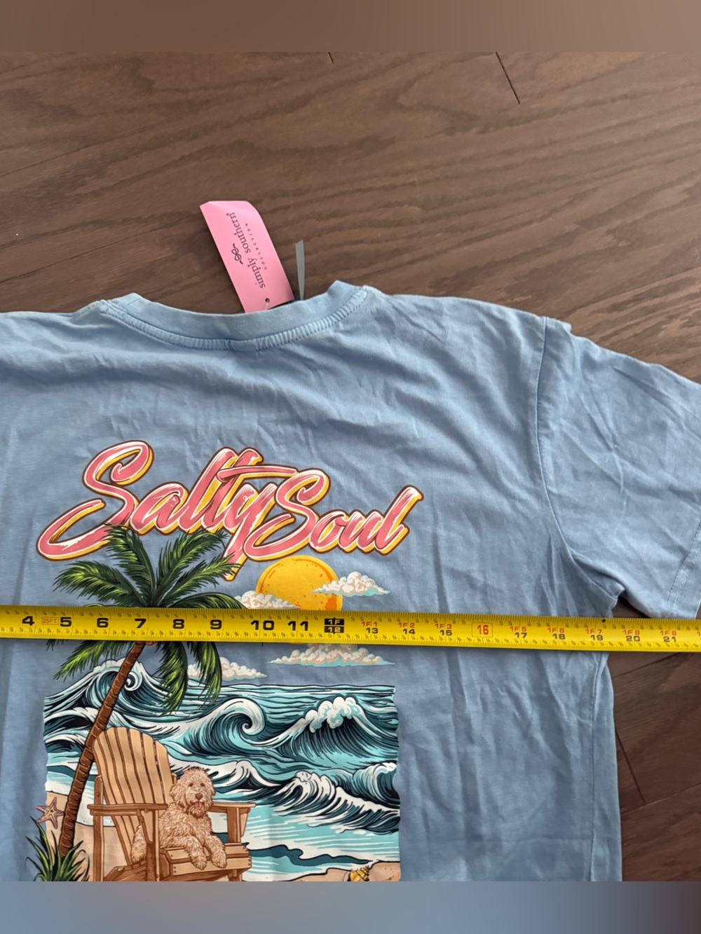 Simply Southern shirt woman’s size medium “salty soul” dog ocean summer - Picture 4 of 9